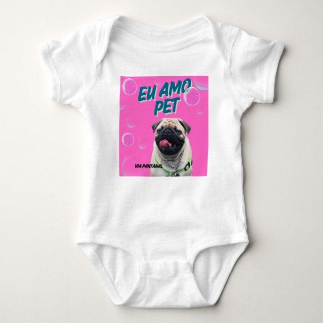 Body em Jersey para Bebês Via Pantanal pet  Baby Strampler (Vorderseite)