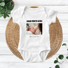 Body for children with photo and customized text baby strampler