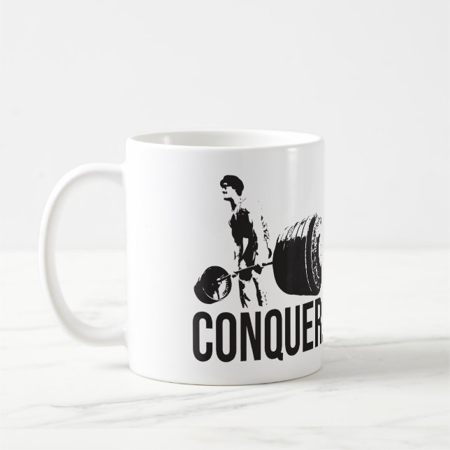 "Body Gebäude"-Motivation - Erobern Tasse (Links)