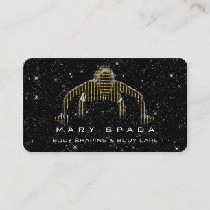Body Gebäude Shaping Fitness Sclupting Spark Gold Visitenkarte