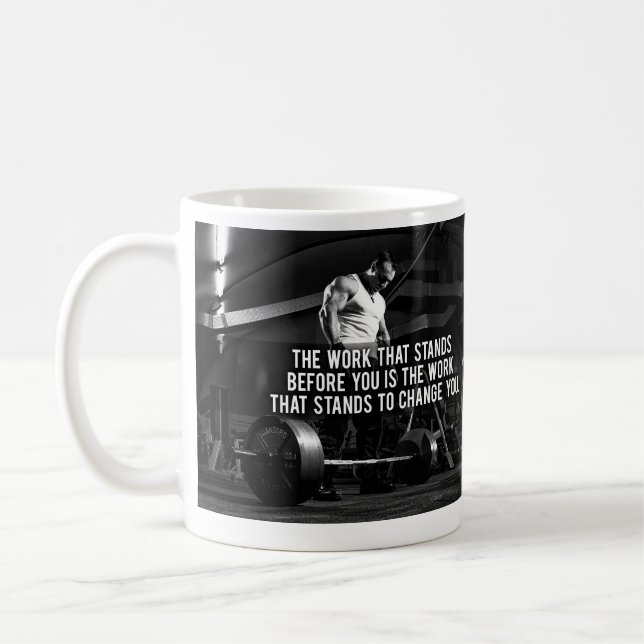 "Body Gebäude" Workout Motivierend Tasse (Links)