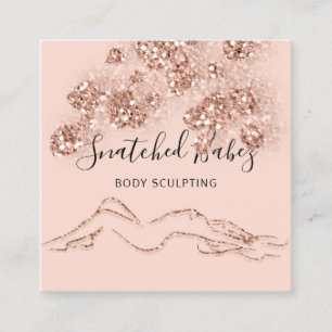 Body-Logo-Massage Skulptur QRCODE-Rose WELLNESS-CE Quadratische Visitenkarte