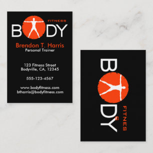 Body Madness Black Orange Personal Trainer Visitenkarte