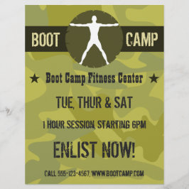 Body Madness Boot Camp Grüne Camouflage Fitness Fl Flyer