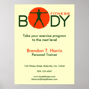 Body Madness Fitness Personal Trainer Poster