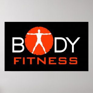 Body Madness Fitness Vitruvian Muscle Man Plakate