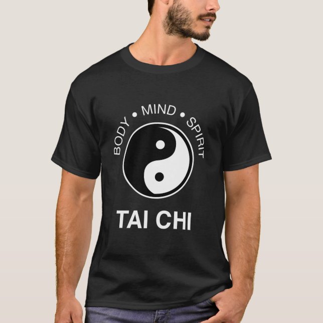Body Mind Spirit Yin Yang Symbol Tai Chi T-Shirt (Vorderseite)