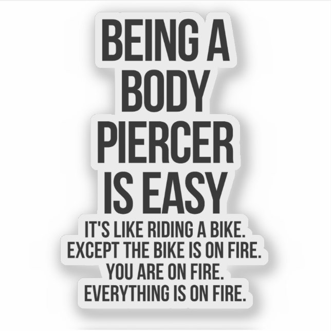 Body piercer aufkleber (Vorderseite)