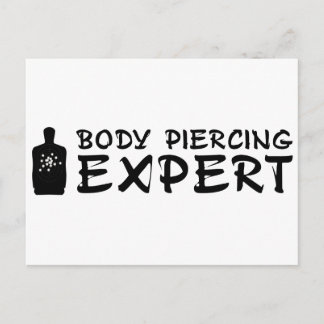 Body Piercing Experte Postkarte