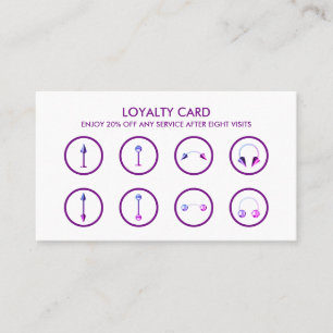 Body Piercing Loyalty Visitenkarte