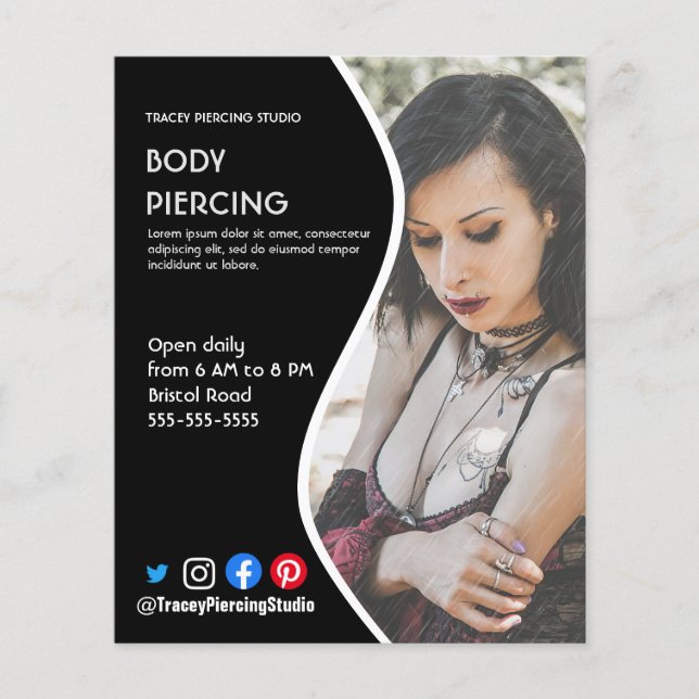 Body PIERCING STUDIO Poster Flyer (Vorne)