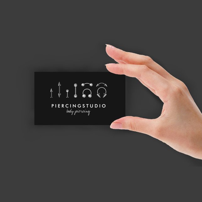 Body Piercing Tattoo Visitenkarte (Body Piercing Tattoo Business Card)