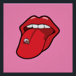 Body Piering Pop Art Poster<br><div class="desc">Illustration der durchbohrten Zunge mit metallischem Barbell . Passen Sie es an! Fügen Sie Ihren eigenen Text hinzu. Ändern Sie den Posterstil, die Farbe, die Bildgröße und die Position. Du kannst auch deinen eigenen Text mit Editor hinzufügen und auch die Hintergrundfarbe ändern!</div>