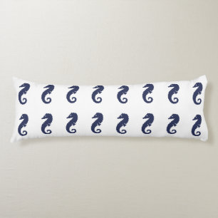 Body Pillow - Sea Horses (Navy Blue) Seitenschläferkissen