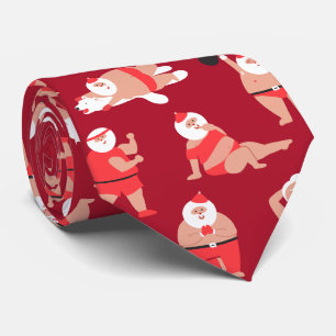Body Positive Santa Holiday Wrapping Paper Krawatte