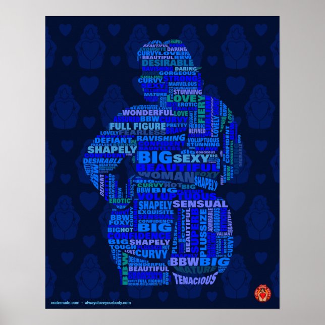 Body Positive World Poster 3 in blau (Vorne)