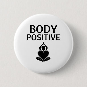 Body Positives Friedlicher Yoga-Pose Selbstliebe U Button