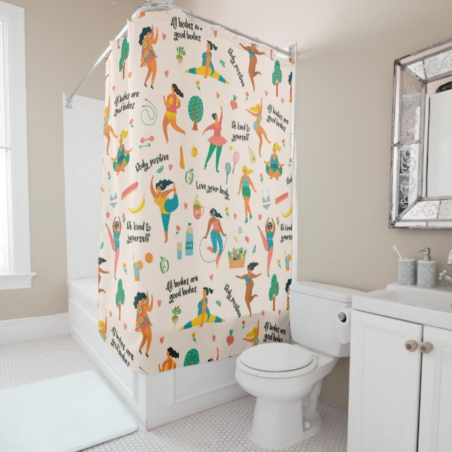 Body Positivity Duschvorhang (Beispiel)