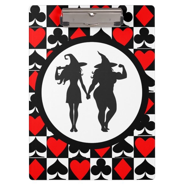 Body Positivity Hexen Valentines Klemmbrett (Vorderseite)