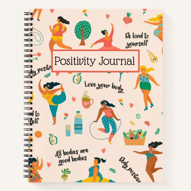 Body Positivity Spiral Notebook Notizbuch (Vorderseite)