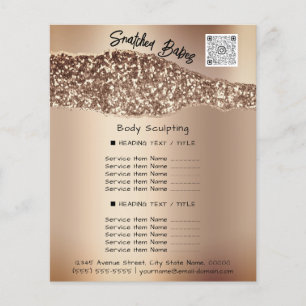 Body Sculpting Beauty Hair Salon QR LOGO Rose Flyer