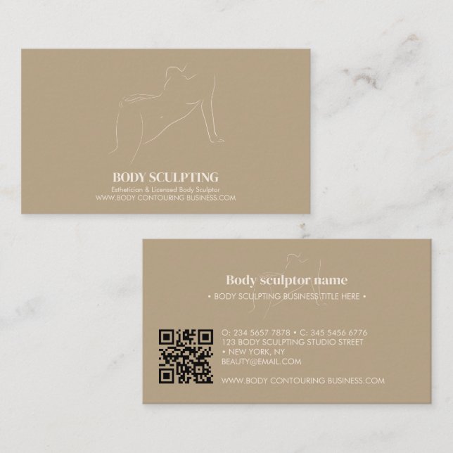 Body sculpting contouring spa aesthetic qr visitenkarte (Vorne/Hinten)