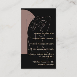 Body Sculpting Contouring Spray Tan Salon Logo Visitenkarte