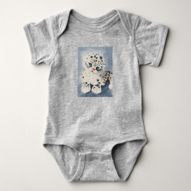 Body Snow Leopard for a baby Strampler (Vorderseite)