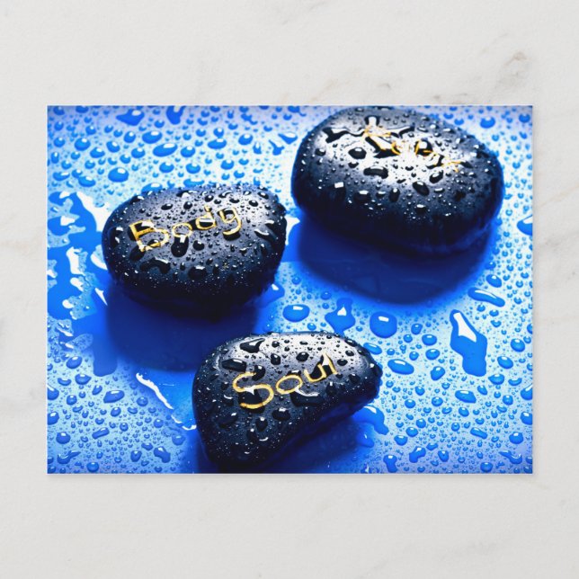 Body Soul entspannen Zen Meditation Wellness-Cente Postkarte (Vorderseite)