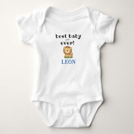 Bodyanzug mit lustigem Slogan & Namen, bester Baby Strampler