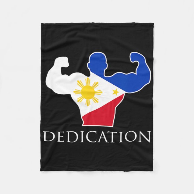 Bodybuilde der philippinischen Flagge Fleecedecke (Vorderseite)