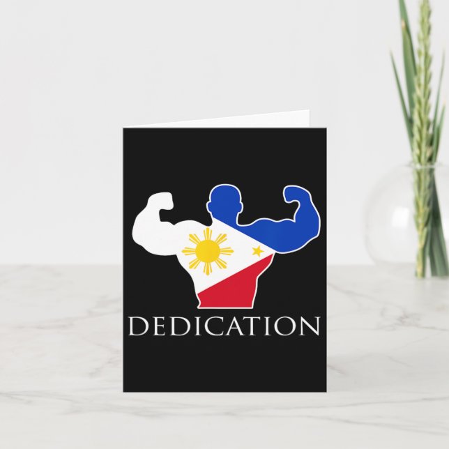 Bodybuilde der philippinischen Flagge Karte (Vorderseite)