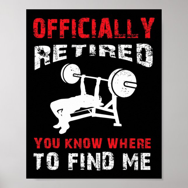 Bodybuilder Altersvorsorge Geschenk Ermüdete Bodyb Poster (Vorne)