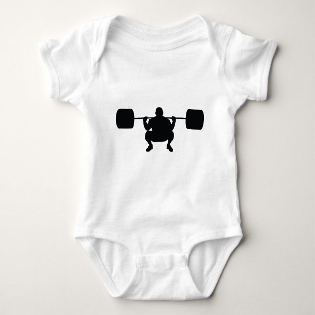 Bodybuilder Baby Strampler (Vorderseite)