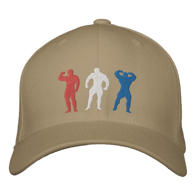Bodybuilder bestickte Mütze Baseballkappe (Vorderseite)