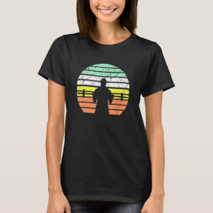Bodybuilder Bicep Curl Weightlift Vintag Retro T-Shirt
