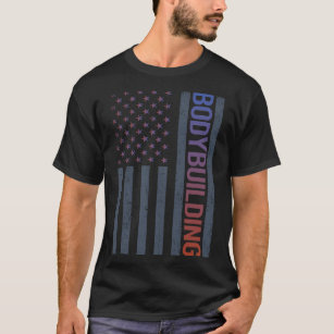 Bodybuilder Bodybuilding American Flag T-Shirt
