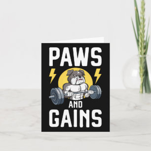 Bodybuilder Dog Lover Gym Wear Fitness Workout Bod Karte