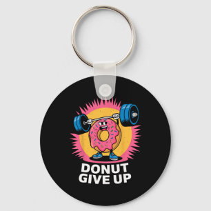 Bodybuilder-Donut-Gib-Nicht-Auf-Humor-Gym-Workout- Schlüsselanhänger