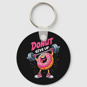 Bodybuilder Donut Give up Spaß Gym Workout Joke m Schlüsselanhänger