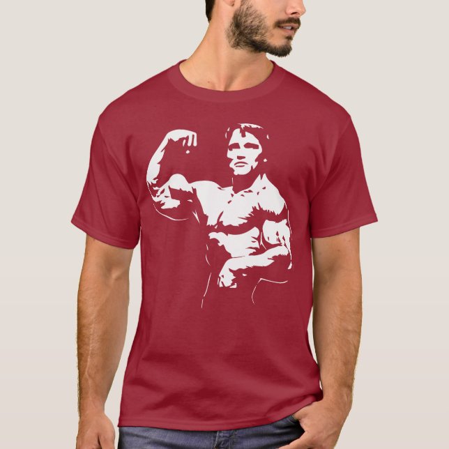 Bodybuilder Flexing Bicep T-Shirt (Vorderseite)