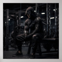 Bodybuilder Fokussiert auf den nächsten Aufzug