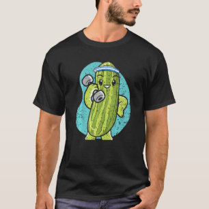 Bodybuilder Gurke Gemüse Pflanze Vegetarier Ve T-Shirt