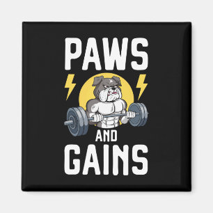 Bodybuilder Hunde Liebhaber Gym Kleidung Fitness W Magnet