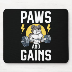 Bodybuilder Hunde Liebhaber Gym Wear Fitness Worko Mousepad