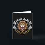 Bodybuilder Lion Lover Gym Wear Fitness Workout Bo Karte<br><div class="desc">Bodybuilder Lion Lover Gym Wear Fitness Workout Bodybuilding 1</div>