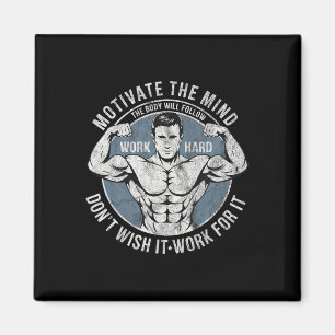 Bodybuilder Old School Vintag 80er Weight Sports B Magnet
