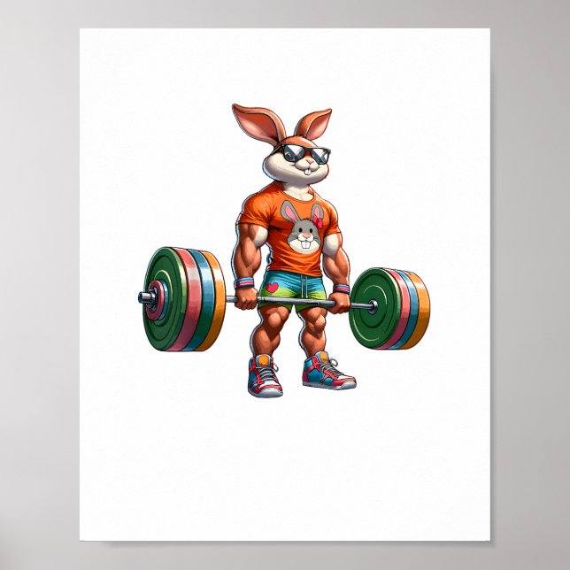 Bodybuilder Ostersonnige Kraftwerk Todeslebender F Poster (Vorne)