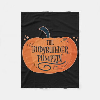 Bodybuilder Pumpkin Matching Halloween Pajamas Fam Fleecedecke