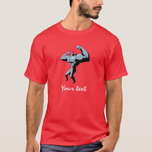 Bodybuilder; rot T-Shirt (Vorderseite)